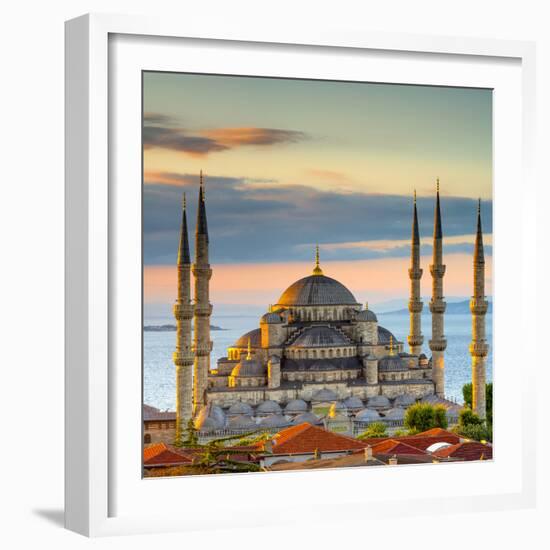 Turkey, Istanbul, Sultanahmet, the Blue Mosque (Sultan Ahmed Mosque or Sultan Ahmet Camii)-Alan Copson-Framed Photographic Print