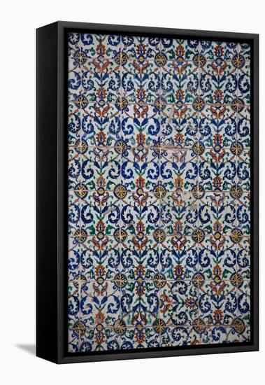 Turkey, Istanbul, Topkapi Palace, Tiles-Samuel Magal-Framed Stretched Canvas