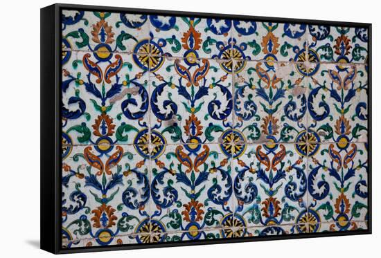 Turkey, Istanbul, Topkapi Palace, Tiles-Samuel Magal-Framed Stretched Canvas