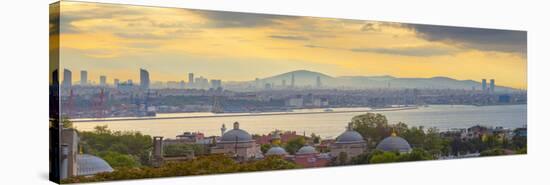 Turkey, Istanbul, Uskudar Area across Bosphorus-Alan Copson-Stretched Canvas