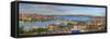 Turkey, Istanbul, View over Beyoglu and Sultanahmet Districts, the Golden Horn and Bosphorus-Alan Copson-Framed Stretched Canvas