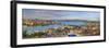 Turkey, Istanbul, View over Beyoglu and Sultanahmet Districts, the Golden Horn and Bosphorus-Alan Copson-Framed Photographic Print