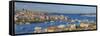 Turkey, Istanbul, View over Beyoglu and Sultanahmet Districts, the Golden Horn and Bosphorus-Alan Copson-Framed Stretched Canvas
