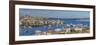 Turkey, Istanbul, View over Beyoglu and Sultanahmet Districts, the Golden Horn and Bosphorus-Alan Copson-Framed Photographic Print