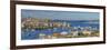 Turkey, Istanbul, View over Beyoglu and Sultanahmet Districts, the Golden Horn and Bosphorus-Alan Copson-Framed Photographic Print