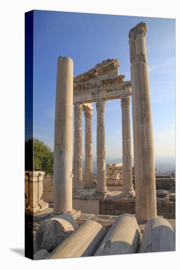 Turkey, Izmir, Bergama, Pergamon. Temple of Trajan on the acropolis.-Emily Wilson-Stretched Canvas