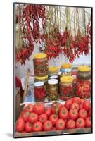 Turkey, Izmir, Kusadasi. Local market, red peppers and tomatoes.-Emily Wilson-Mounted Photographic Print