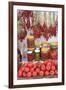 Turkey, Izmir, Kusadasi. Local market, red peppers and tomatoes.-Emily Wilson-Framed Photographic Print