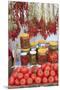 Turkey, Izmir, Kusadasi. Local market, red peppers and tomatoes.-Emily Wilson-Mounted Premium Photographic Print