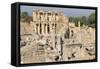 Turkey, Izmir, Selcuk, ancient city Ephesus. Library of Celsus. Ceretus Street.-Emily Wilson-Framed Stretched Canvas
