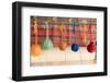 Turkey, Izmir, Selcuk, weaving loom with balls of wool or yarn.-Emily Wilson-Framed Photographic Print