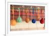 Turkey, Izmir, Selcuk, weaving loom with balls of wool or yarn.-Emily Wilson-Framed Photographic Print