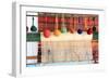 Turkey, Izmir, Selcuk, weaving loom with balls of wool or yarn.-Emily Wilson-Framed Photographic Print