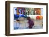 Turkey, Izmir, Selcuk, weaving loom with balls of wool or yarn.-Emily Wilson-Framed Photographic Print