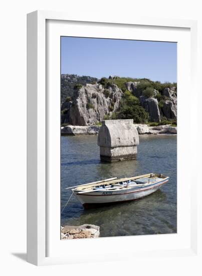 Turkey, Kekova Islands, Lycian Tomb-Samuel Magal-Framed Photographic Print