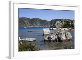 Turkey, Kekova Islands, Lycian Tomb-Samuel Magal-Framed Photographic Print