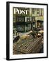 "Turkey Loose Atop Truck," Saturday Evening Post Cover, November 27, 1948-Constantin Alajalov-Framed Giclee Print