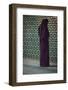 Turkey, Marmara, Bursa, Green Mosque, Yesil Cami. Covered woman praying.-Emily Wilson-Framed Photographic Print