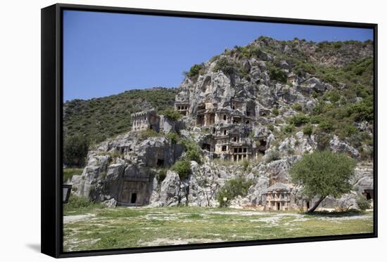 Turkey, Myra, Lycian Tombs-Samuel Magal-Framed Stretched Canvas