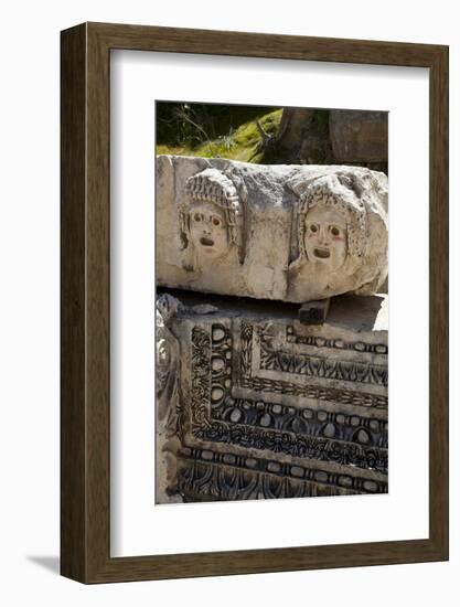 Turkey, Myra, Theater, Relief, Greek Masks-Samuel Magal-Framed Photographic Print