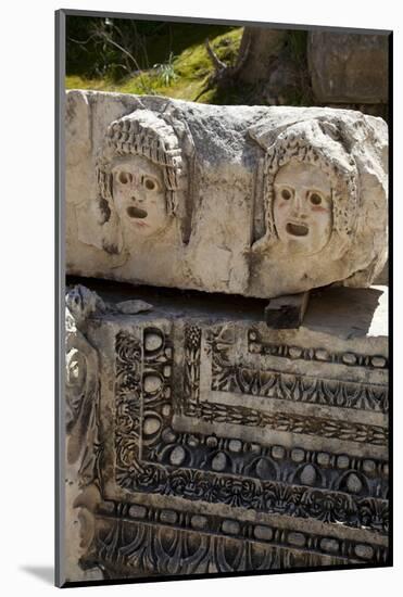 Turkey, Myra, Theater, Relief, Greek Masks-Samuel Magal-Mounted Photographic Print