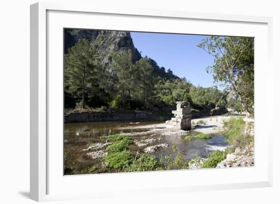 Turkey, Olympus, View of Ruins in the River-Samuel Magal-Framed Photographic Print