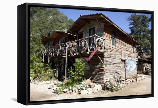Turkey, Olympus, Wooden Houses-Samuel Magal-Framed Stretched Canvas