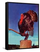 "Turkey on Hatchet,"November 1, 1941-null-Framed Stretched Canvas