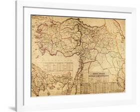 Turkey, Ottoman Empire - Panoramic Map-Lantern Press-Framed Art Print