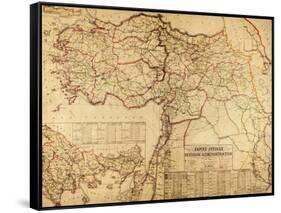 Turkey, Ottoman Empire - Panoramic Map-Lantern Press-Framed Stretched Canvas