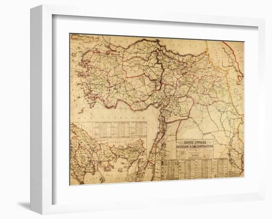 Turkey, Ottoman Empire - Panoramic Map-Lantern Press-Framed Art Print