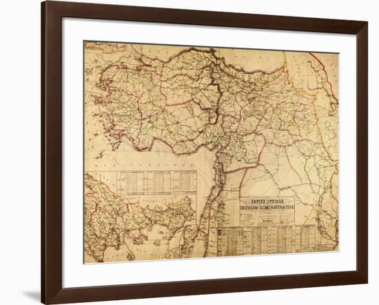 Turkey, Ottoman Empire - Panoramic Map-Lantern Press-Framed Art Print