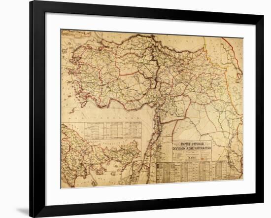 Turkey, Ottoman Empire - Panoramic Map-Lantern Press-Framed Art Print