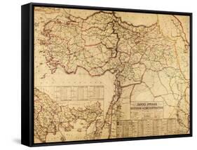 Turkey, Ottoman Empire - Panoramic Map-Lantern Press-Framed Stretched Canvas