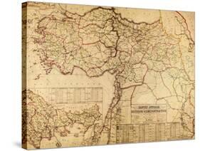 Turkey, Ottoman Empire - Panoramic Map-Lantern Press-Stretched Canvas