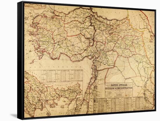 Turkey, Ottoman Empire - Panoramic Map-Lantern Press-Framed Stretched Canvas