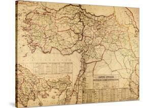 Turkey, Ottoman Empire - Panoramic Map-Lantern Press-Stretched Canvas