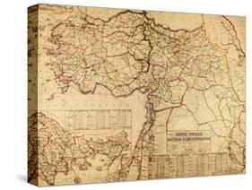 Turkey, Ottoman Empire - Panoramic Map-Lantern Press-Stretched Canvas