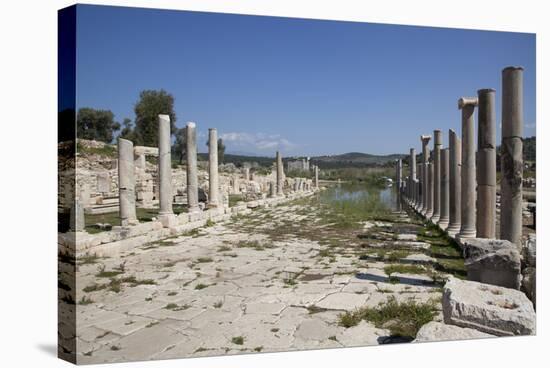 Turkey, Patara, Colonnade Street-Samuel Magal-Stretched Canvas