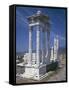 Turkey, Pergamum, Acropolis, Trajan's Temple-null-Framed Stretched Canvas