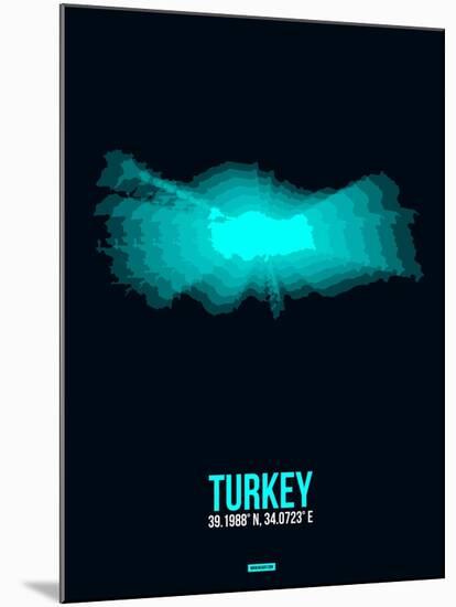 Turkey Radiant Map 3-NaxArt-Mounted Art Print