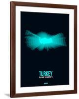 Turkey Radiant Map 3-NaxArt-Framed Art Print