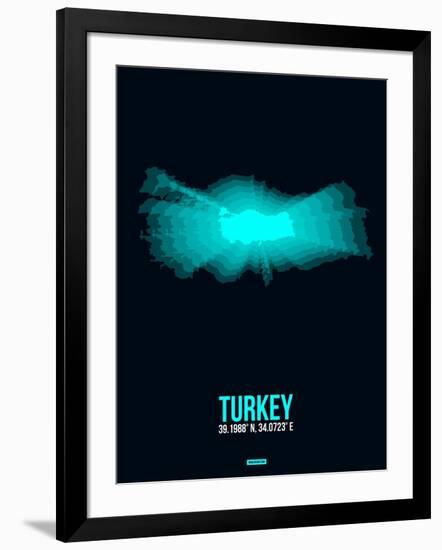 Turkey Radiant Map 3-NaxArt-Framed Art Print