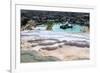 Turkey, River Menderes valley, Pamukkale. Cotton castle hot springs.-Emily Wilson-Framed Premium Photographic Print