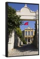 Turkey, Safranbolu. Government Building with Red Turkish Flag Flying-Emily Wilson-Framed Photographic Print