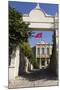 Turkey, Safranbolu. Government Building with Red Turkish Flag Flying-Emily Wilson-Mounted Photographic Print