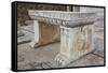 Turkey, Sardis, Synagogue, Bench-Samuel Magal-Framed Stretched Canvas