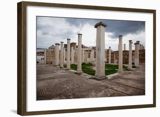 Turkey, Sardis, Synagogue, Columns-Samuel Magal-Framed Photographic Print