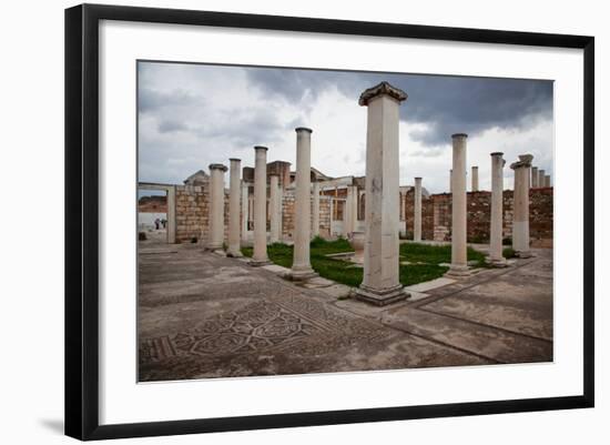 Turkey, Sardis, Synagogue, Columns-Samuel Magal-Framed Photographic Print