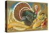 Turkey with Fruits-null-Stretched Canvas